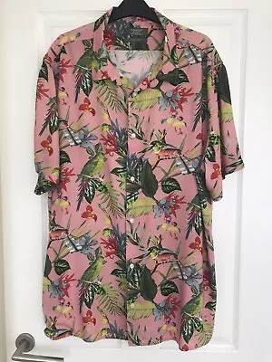 £3.50 • Buy Primark Pink Tropical Bird Print Shirt Size 3XL