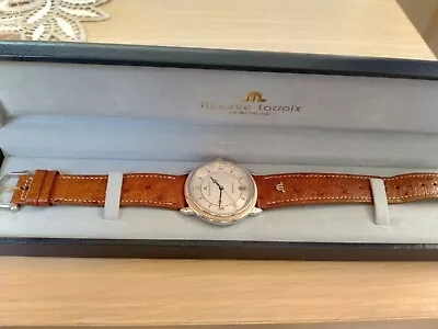 Mens Used Maurice Lacroix Masterpiece 18ct Gold And Steel Watch Ref 11588 • £995