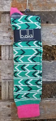 B.ella Wool Cashmere Angora Blend Knee High Socks Laini Emerald  • $18