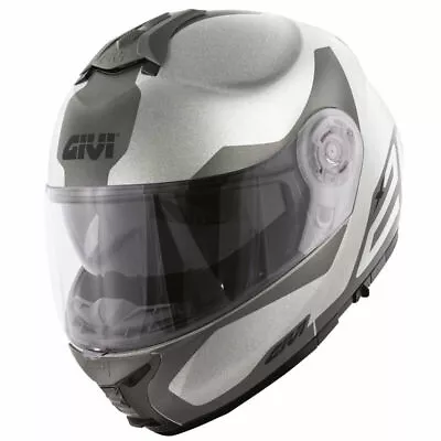 Motorcycle Helmet Modular GIVI X21 HX21 Spirit Silver Matt Black Titanium Size L • $322.98