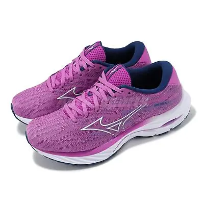 Mizuno Wave Rider 27 Purple Navy Women Road Running Jogging Shoes J1GD2303-73 • $119.99