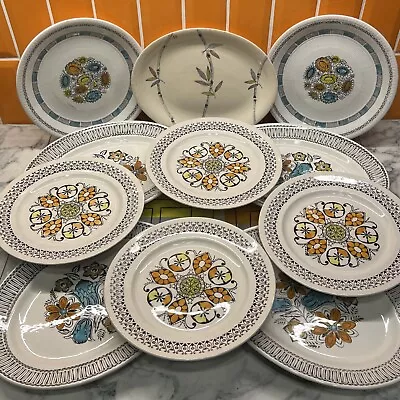 11x Broadhurst Kathie Winkle CORFU ZODIAC Dinner Plates & SEYCHELLES Platters • £55