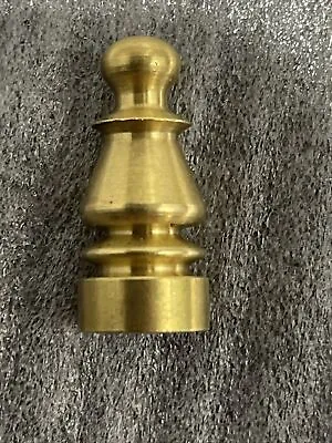 New Brass Colonial Finial For Standard Lamp Harps 1  Ht. 1/4-27 IPS UNF BRASS • $1.25