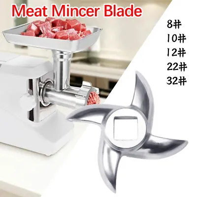 Stainless Steel- Meat Mincer Grinder Spare Blade Curved Knife Size 8/10/12/22/32 • £7.97