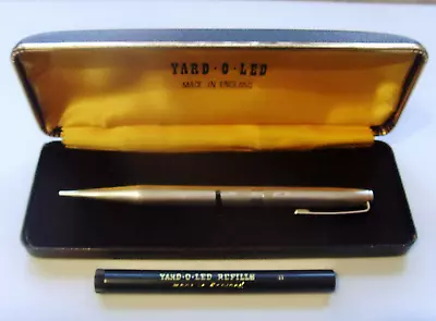 Solid Silver Yard O Led Propelling Pencil Cased & Spare Leds Birmingham 1979 • £79.99