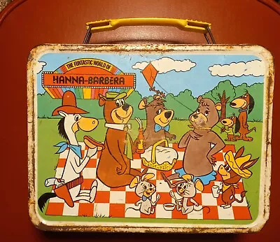 Vintage Funtastic World Of Hanna-Barbera Metal Lunchbox W/out Thermos 1977 • $39.99