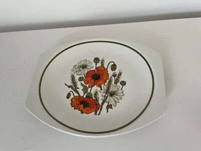 £4.95 • Buy J&G Meakin Poppy Pattern Large 12  Oval Serving Platter Tray (b)