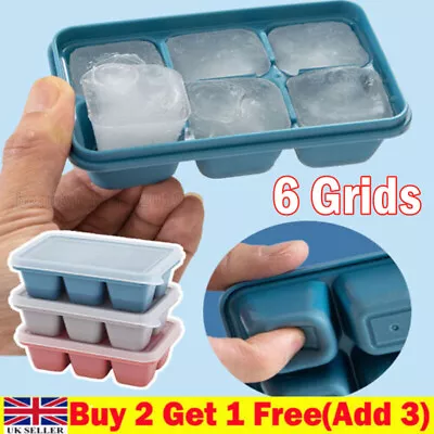 1pc Silicone Ice Cube Tray Large Mold DIY Ball Maker Square Round Tray Mould~NEW • £0.99