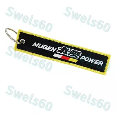 Double Side Embroidered Key Tag Jdm Mugen Power Keychain Cell Holders Keyring X1 • $8.50