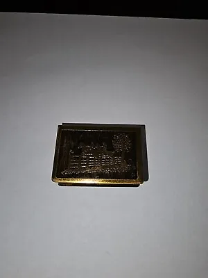 Vintage Equestrian-Themed Brass Matchbook Holder • $20