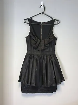 Gorgeous Little Black Peplum Dress From Miss Selfridge Size 10 LBD  • £10.99