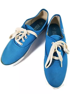 VTG Pacific Express Canvas Zippy Womens Tennis Shoes Blue 1980’s Size 8 Laceup • $19.97