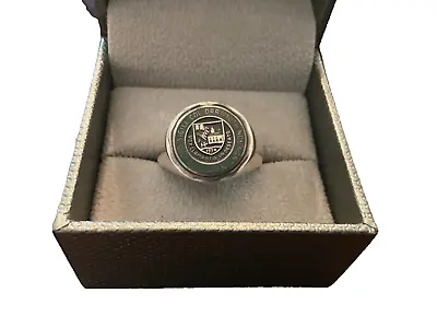 Sterling Silver Dartmouth University Seal Green Enamel On Sterling Signet Ring • $399.99