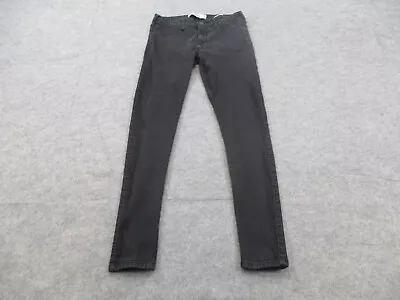 Hollister Jeans Mens 31 Super Skinny Leg Black Denim Casual Stretch 31x30 • $12.96