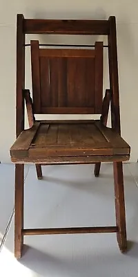 Vintage Antique Child’s Children’s Wood Wooden Folding Chair 24  High Kids Chair • $25
