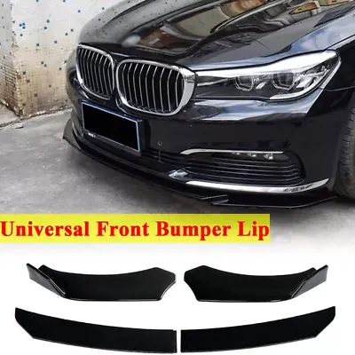 $39.98 • Buy For Bmw Universal Car Front Bumper Lip  Spoiler Splitter Body Kit Glossy Black