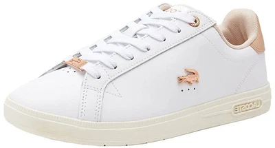 £81.95 • Buy Lacoste Women's Graduate 222 2 White Light Pink Leather Sneaker Trainers