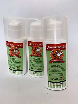 The Happy Cow Moisturizing Udder Balm Airless Pump 5.5 Oz Lot Of 3 • £43.78