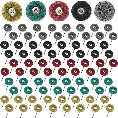 80Pcs Polishing Wheel Abrasive Buffing Grinding Brush Kit For Dremel Rotary Tool • $19.99