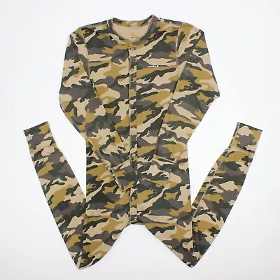 CARHARTT Camo One Piece UNION SUIT Long Johns ~ Mens M REG  Base Layer Pajamas • $59.99