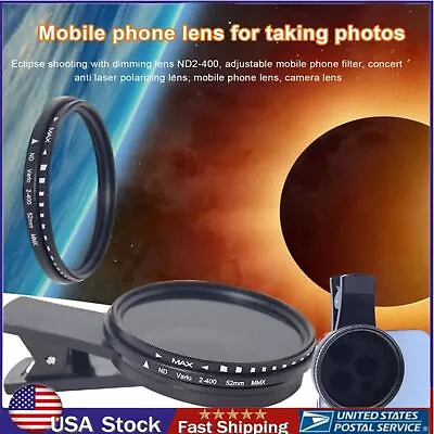 Solar Eclipse Camera Lens Filter Solar Eclipse Phone Camera Filter With Clip • $13.99