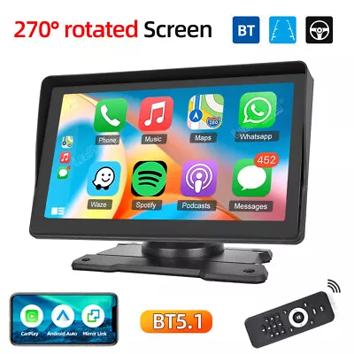 Portable Wireless Apple Carplay Android Auto Car Stereo Radio Bluetooth FM USB • $64.99