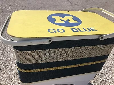 Michigan Wolverines Vintage Historic Picnik Basket One Of A Kind? • $375