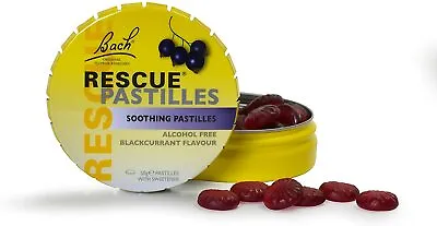 £6.50 • Buy Bach RESCUE Remedy Pastilles, Blackcurrant 50g â€“ Soothing Flower Essences