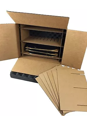 Picture Frame Shipping Storage Moving Box Holds Qty 10 Up To 13.5 X10  - 2 PACK • $74.95