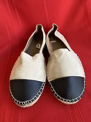 Mossimo Flats Shoes Size 11 Espadrille Slip On Faux Suede Leather Two Tone NWOT • $24.99