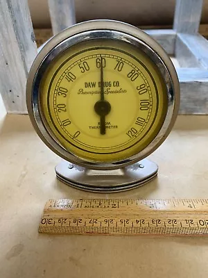Vintage Room Thermometer Art Deco Daw Drug Store 1930's Tabletop Advertising • $220