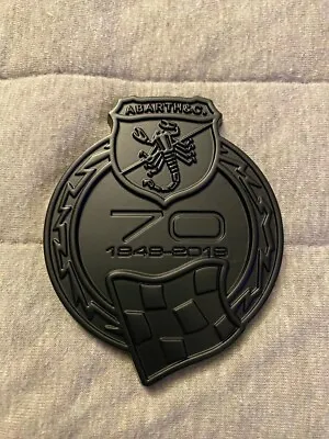 Matte Black Abarth 70th Anniversary 124 500 595 695 Badge Emblem 1949 - 2019 • £16.99