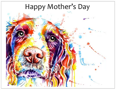 Mothers Day Card Spaniel Springer Cocker Working Welsh Gift - CUSTOM TEXT • £4.99