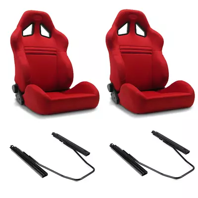 SAAS Kombat Seats (2) With Rails Dual Recline Red ADR Compliant • $840