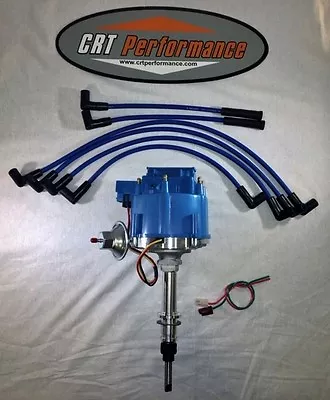 CHEVY Inline 6 Straight 6 194-230-250-292 HEI Distributor + BLUE 8MM USA Wires • $139.92