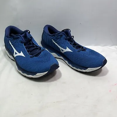 Mizuno Wave Sky 3 WaveKnit Men's Running Shoe #411106.5G73 Blue Size 12 US • $44.99