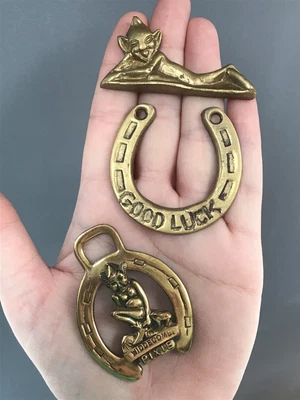 £25 • Buy Vintage Lucky PIXIE Charms CORNISH Piskie Pisky Pixy Horseshoe Widdecomb