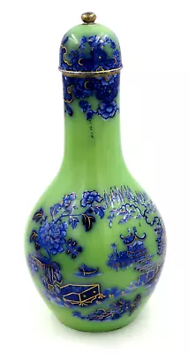 Chinese Antique Qing Dynasty Yongzheng Green Glaze Blue White Peach Pattern 12  • $99.95