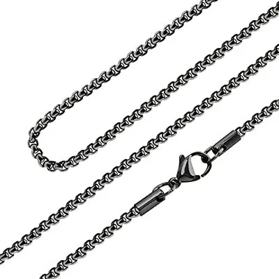 555Jewelry 2.5mm Stainless Steel Box Chain Necklace Stylish Unisex 16-28 Inch • $10.99