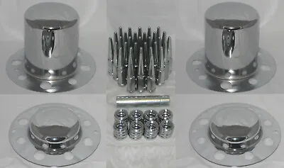 Spike Alcoa Dually Wheel Rim Chrome 9/16 -18 Lug Nut Washer And Center Cap Set  • $199.99