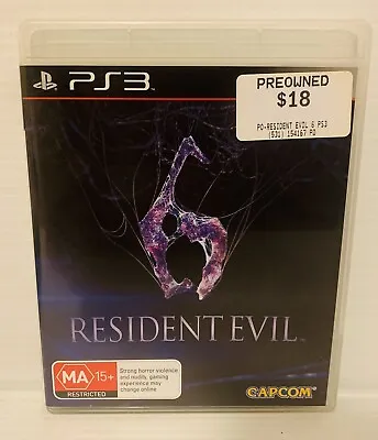 Resident Evil 6 - Sony Playstation 3 PS3 AUS PAL Complete W Manual Free Postage • $11.39