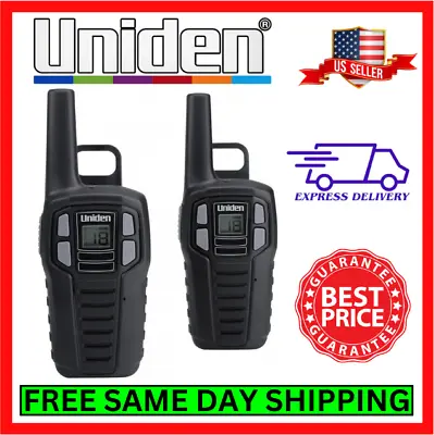 UNIDEN Long Range 2-Pack Two Way Walkie Talkies Radio Rechargeable 16 MILE 2-Way • $39.95