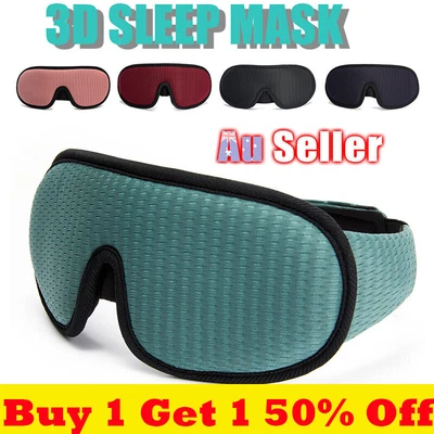 $16.99 • Buy Travel Sleep Eye Mask Soft 3D Memory Foam Padded Shade Cover Sleeping Blindfold