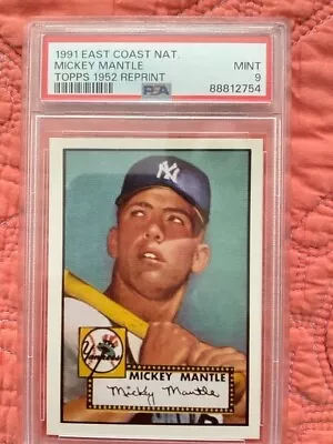 1991 Topps East Coast National Mickey Mantle 1952 Rookie Psa 9 Mint • $50