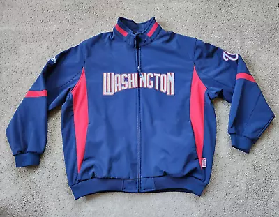 Washington Nationals Majestic Therma Base Jacket Mens 3XL Licensed Full Zip MLB • $69.99