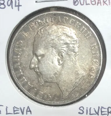 1894 KB BULGARIA 5 Five Leva Silver Coin-Ferdinand I-KM#18 • $119.75