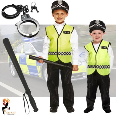£7.98 • Buy Boys Kids Policeman Fancy Dress Plastic Accessory Set School Book Week Outfit Uk