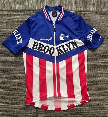 $19.99 • Buy Giordana Full Zip Cycling Jersey Small Brooklyn Short Sleeve Red White Blue