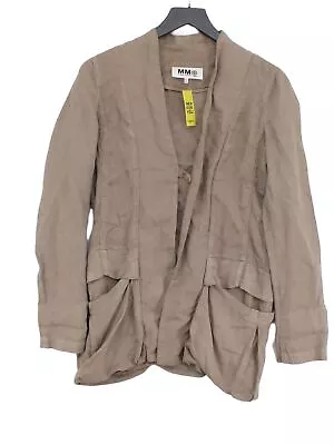 Mm6 Maison Margiela Women's Blazer UK 12 Tan Viscose With Cotton Overcoat • £32