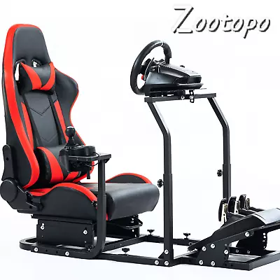 Zootopo Racing Simulator Cockpit Stand With Seat Fit For Logitech G29 G920 G923 • $270